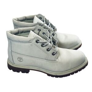 Timberland Nellie Boots Womens 9 Mint Nubuck Leather Chukka Waterproof Ankle EUC
